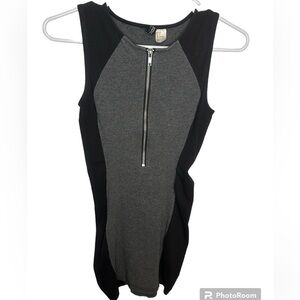 EUC H&M Divided Sleeveless Bodycon Dress with Zip Up Front